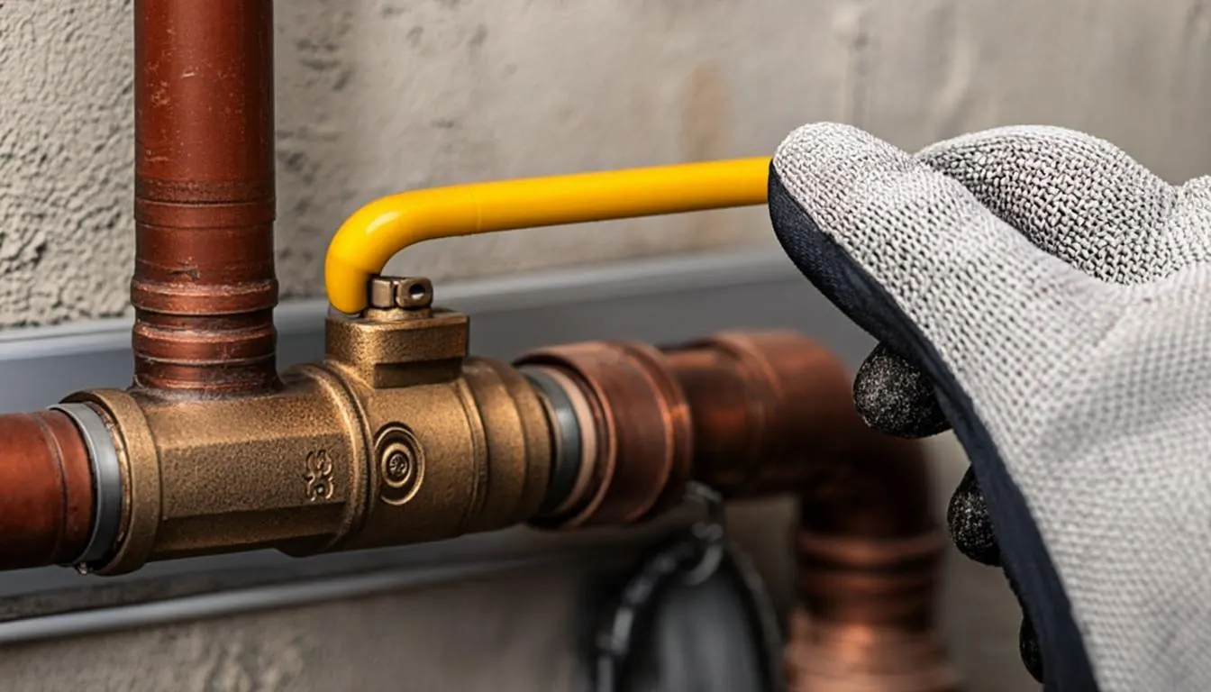 Main water shut-off valve on the private side of a Longboat Key property's water service